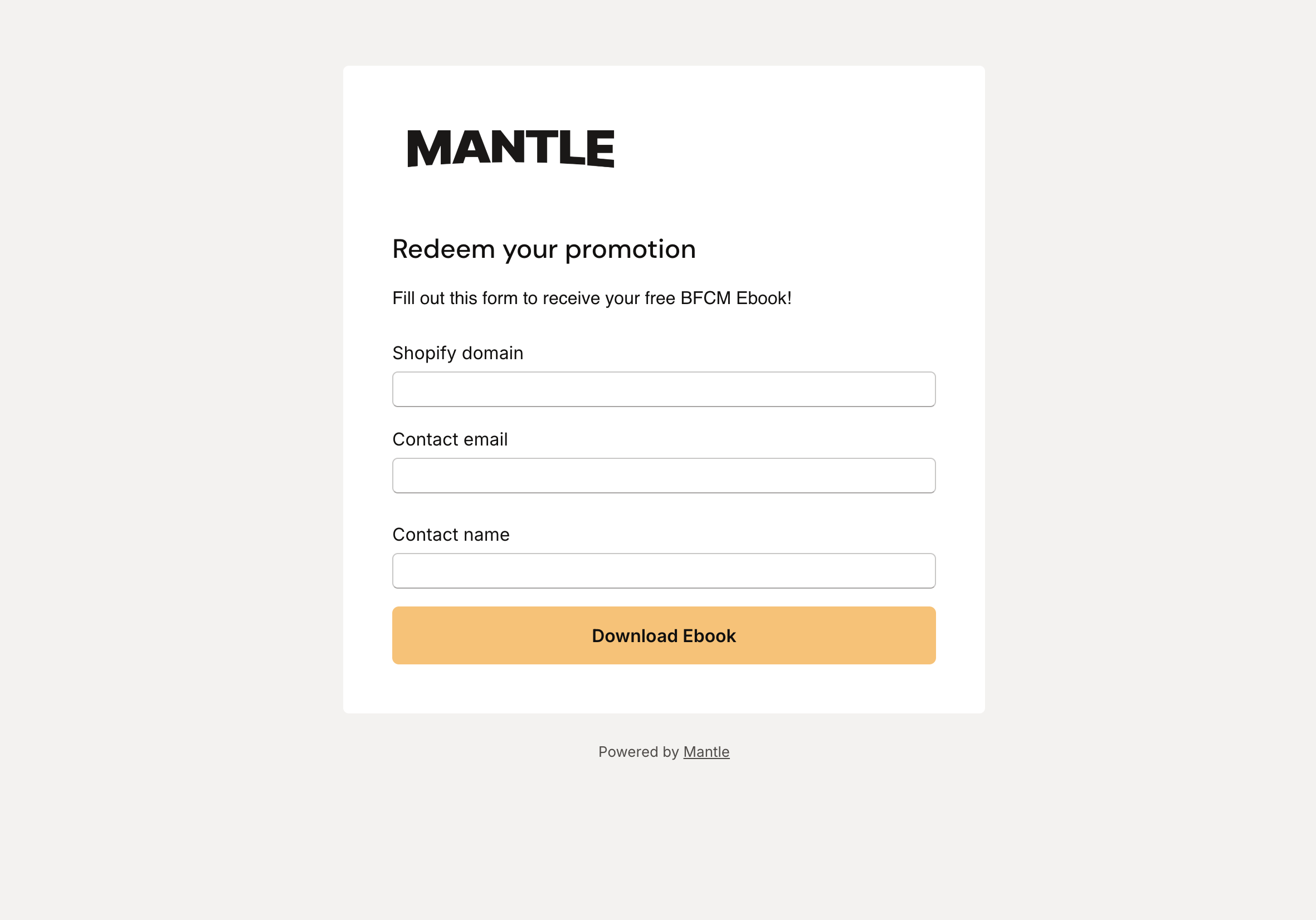 Example intake form