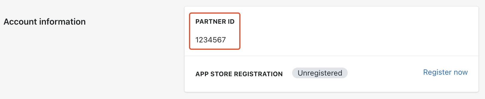 partner id screenshot