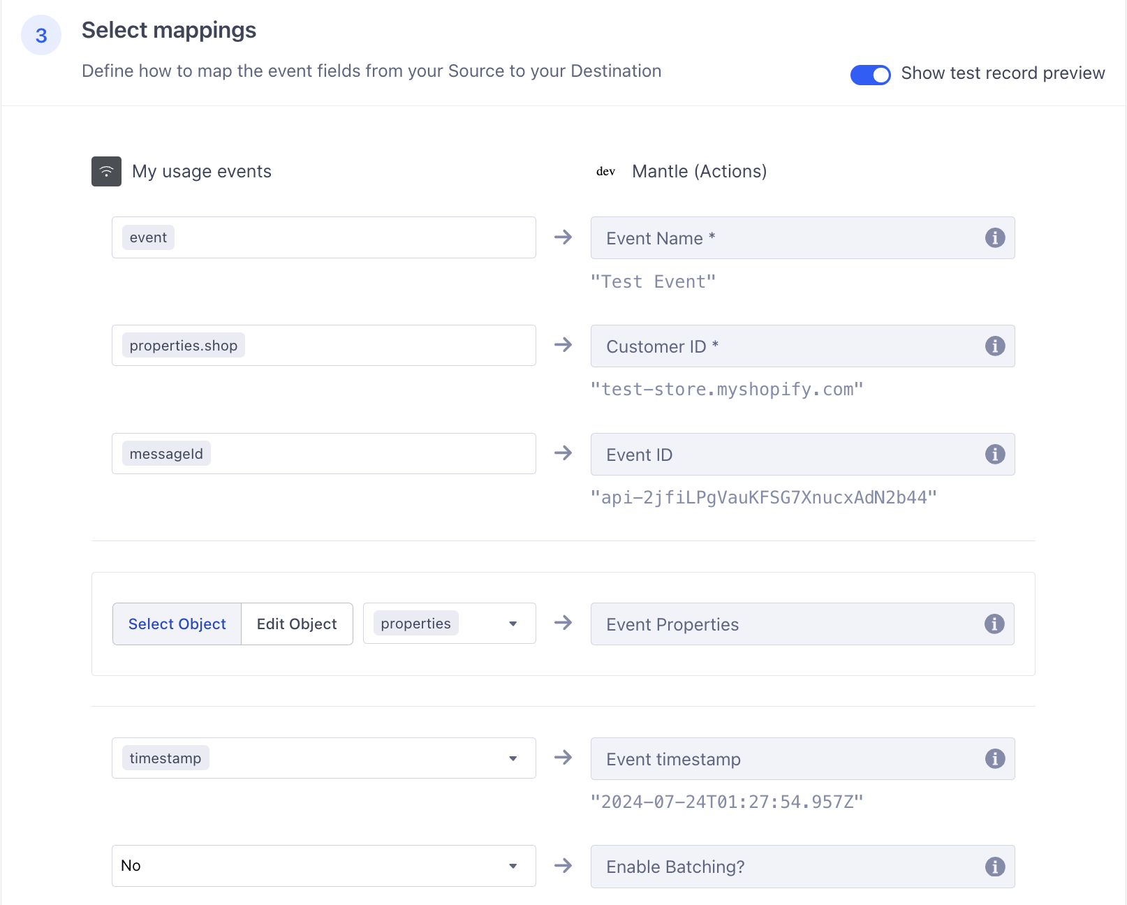 Segment mappings