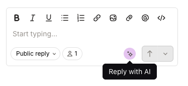 Reply with AI suggestions based on customer information, history, and context. Create saved reply templates for common questions, organized by category.