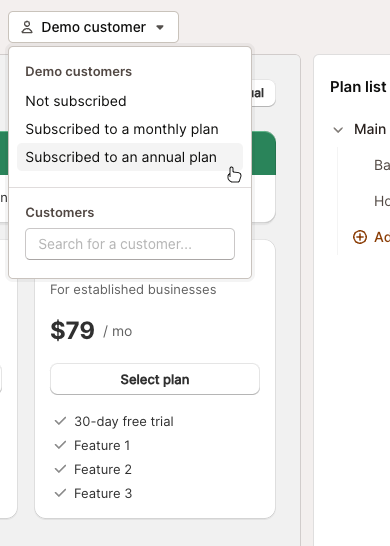 View your pages as a specific customer to see exactly what they see. No customers yet? Use different types of test customers.